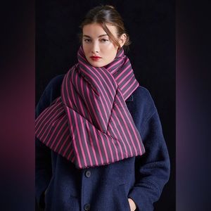 ANTHROPOLOGIE- NWT Striped Puffer Scarf